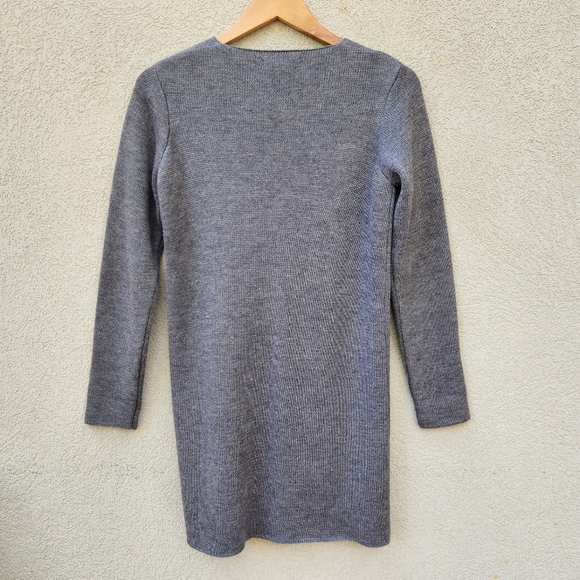Cocogio Cardigan Women’s Small Gray Merino Wool Classic Minimalist Italy - Picture 7 of 11